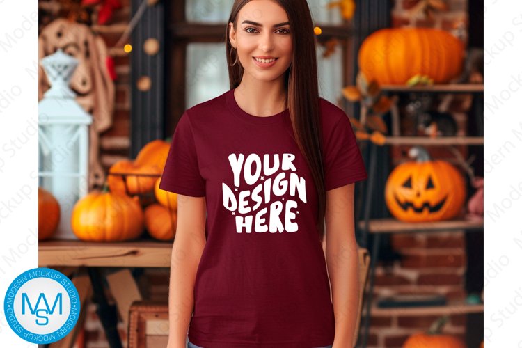 White Tshirt Mockup Image 21