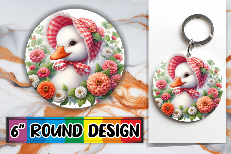 Bright Ornaments Round Sublimation, Goose