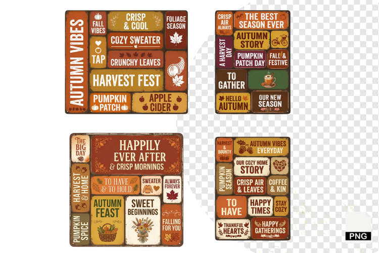 Autumn Farm Signs PNG