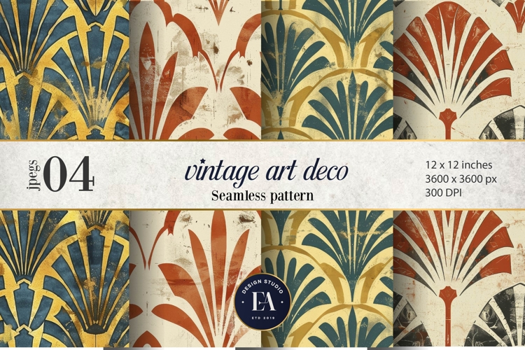Vintage Art Deco Pattern | Retro Geometric Design