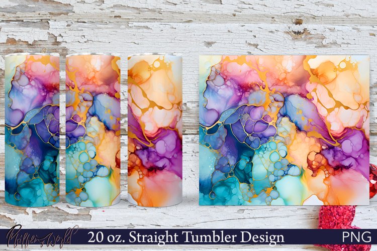 Alcohol Ink Tumbler Wrap Image 20