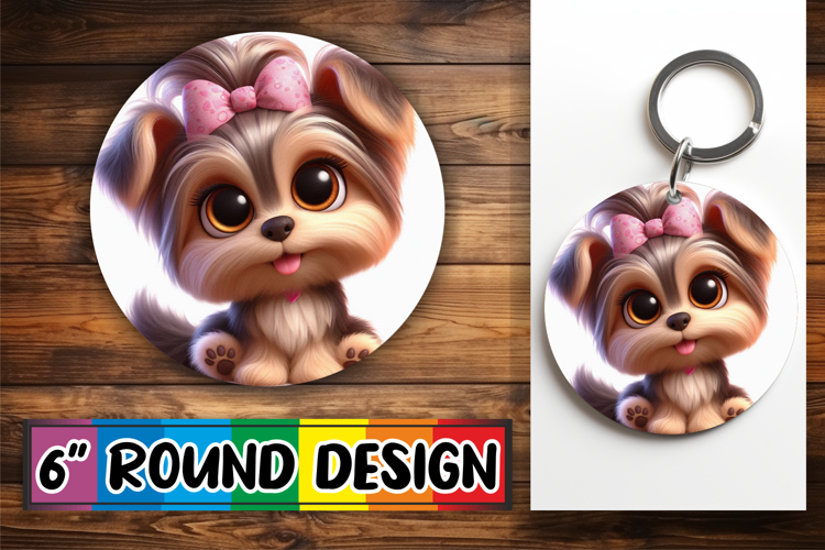 Radiant Circle Car Coasters PNG, 3D Dog