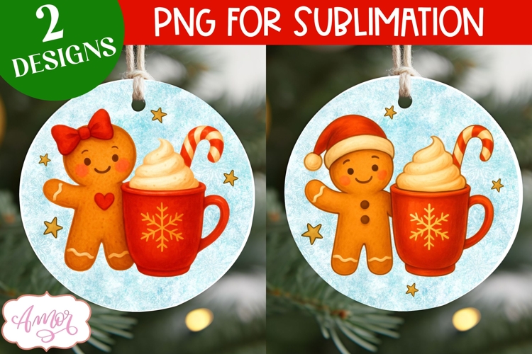 Christmas ornament PNG sublimation, Gingerbread man PNG