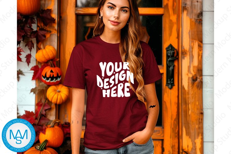 White Tshirt Mockup Image 20