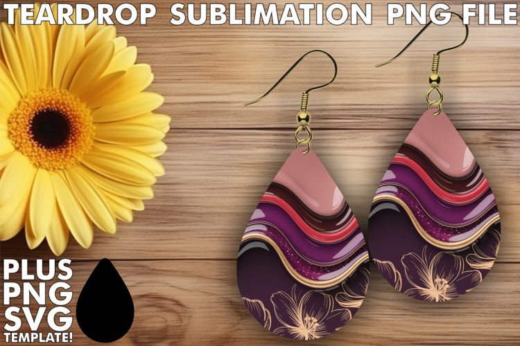Playful Teardrop Earrings GIFT MAGIC, Pattern