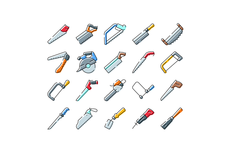 Woodworking construction tools and equipment collection