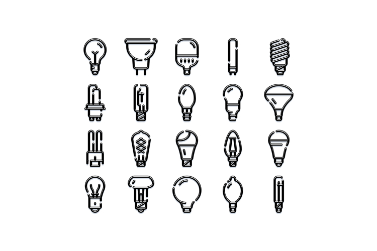 Light bulb collection presenting innovation and technology