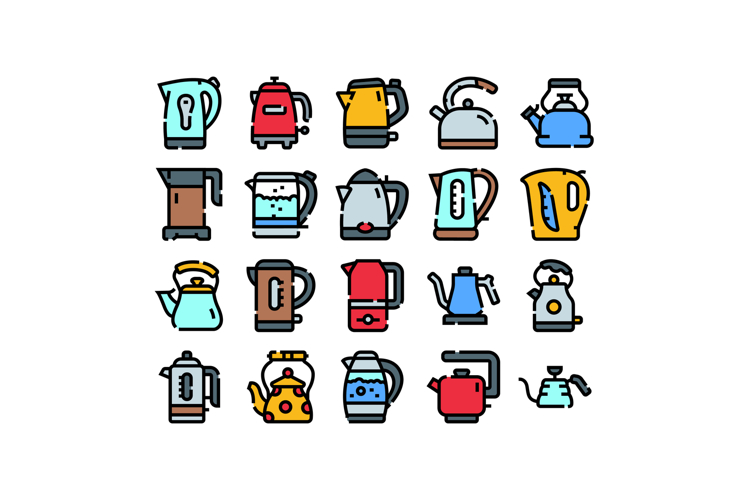 Kitchen electric kettles and teapots for hot drinks