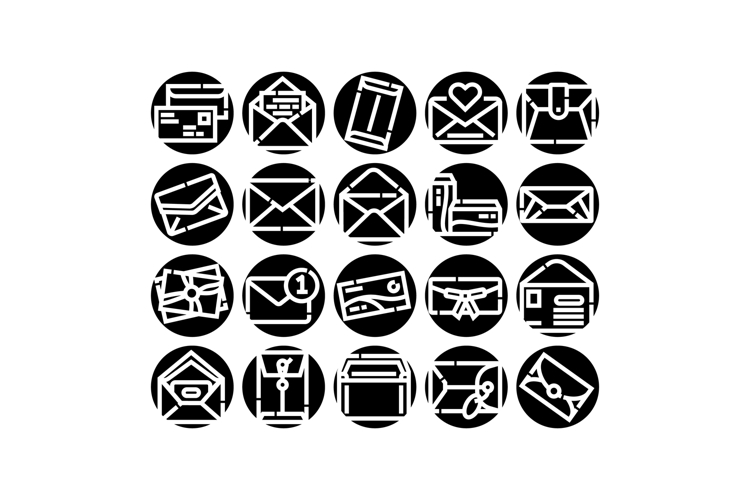 Black Message Icon Image 13
