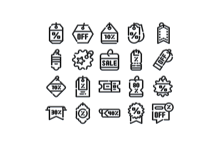 Retail discount and sale tags collection
