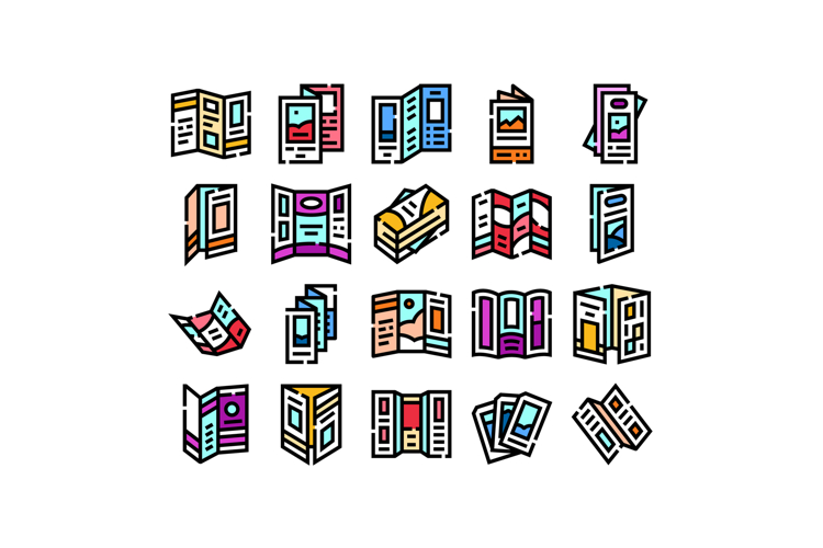 Brochures and leaflets marketing design elements collection