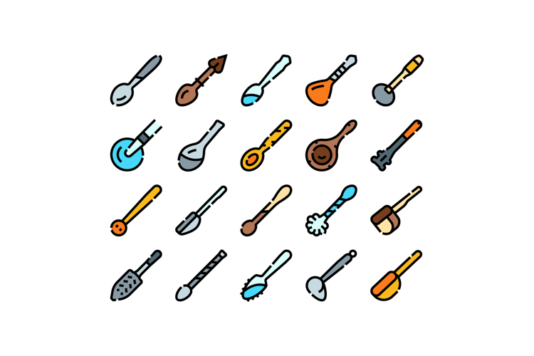 Kitchen spoons eating cooking utensil flatware collection