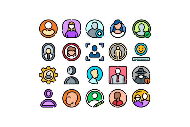 User profile and account management vector icons