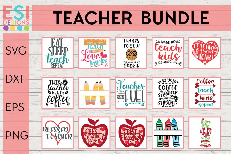 Teacher Bundle SVG | Back to School example image 1