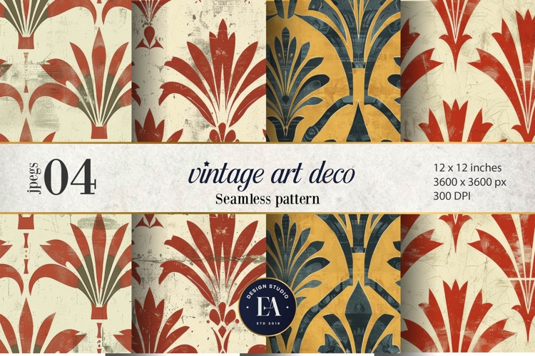 Vintage Art Deco Pattern | Retro Geometric Design
