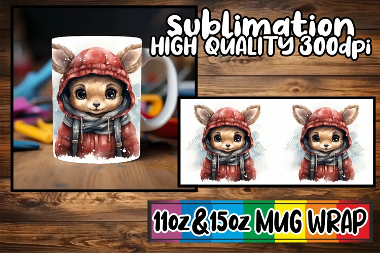 Retro Christmas Mornings: Sublimation Mug Wrap