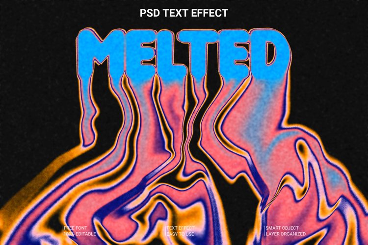 Liquid Melted Font Style Effect example image 1