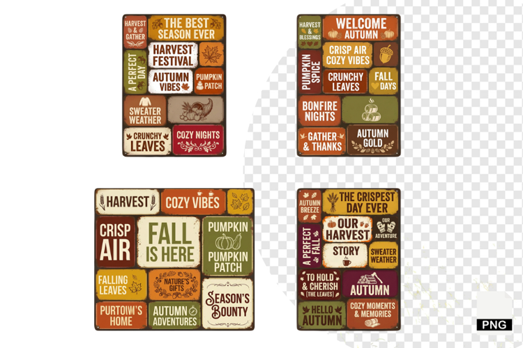 Autumn Farm Signs PNG