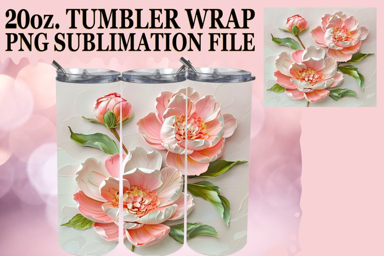 Petal Bliss: Sublimation 20oz Tumbler example image 1