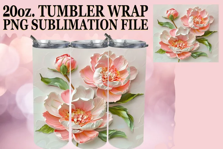 Petal Bliss: Sublimation 20oz Tumbler