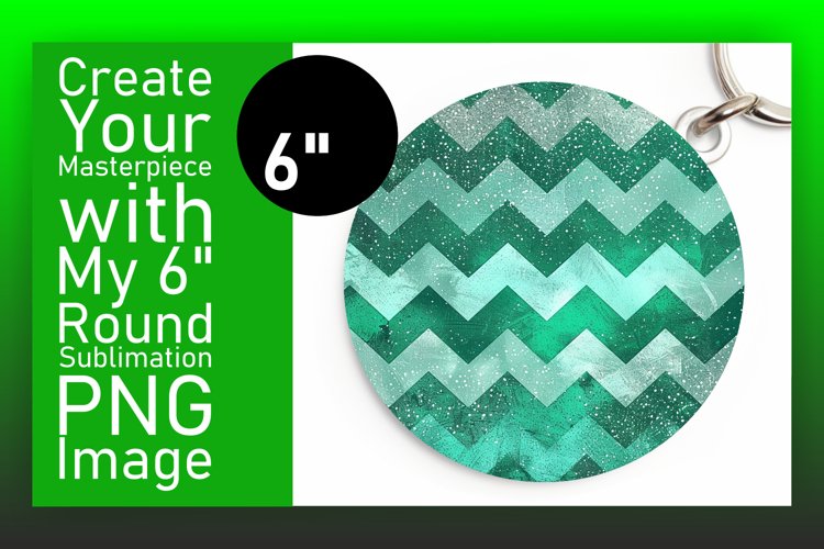 Colorful Sparkly Stripe Round Design for Keychain