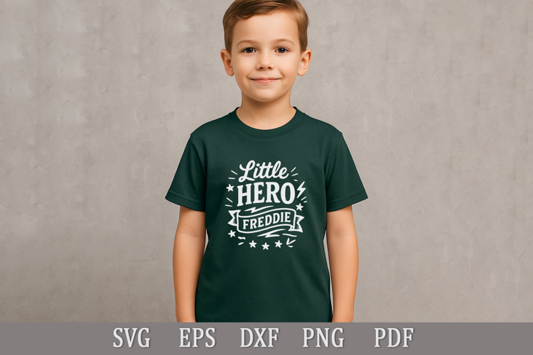 Little Hero Freddie - SVG Personalized Name Design for Gifts