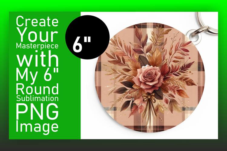 Elegant Car Coaster Round PNG Design , Autumn Flower