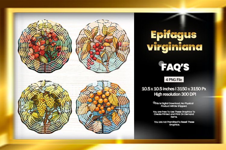 Epifagus Virginiana Wind Spinner Sublimation - 04 Variations example image 1