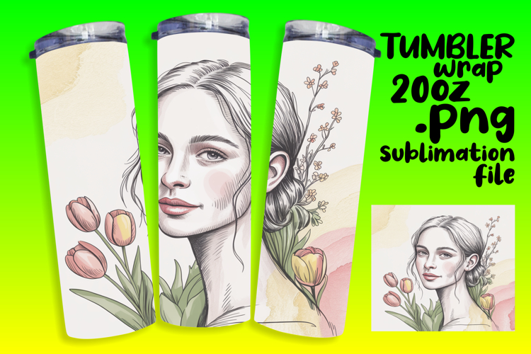 GORGEOUS PNG Tumbler Design 20oz , Beauty Woman