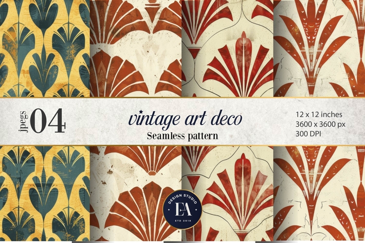 Vintage Art Deco Pattern | Retro Geometric Design