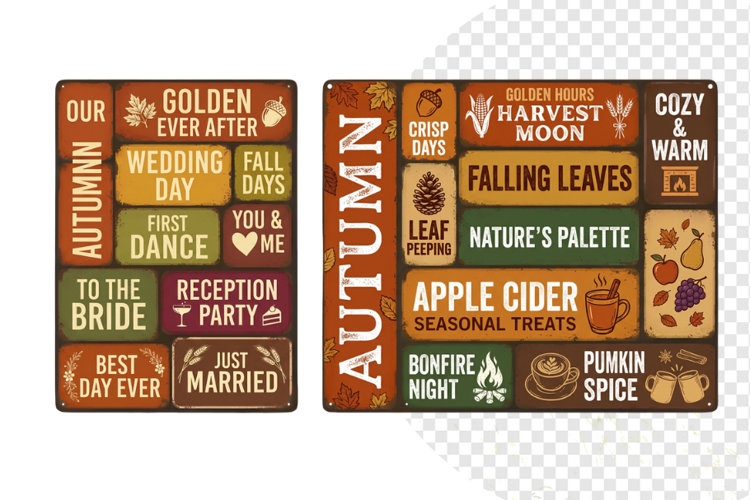Autumn Farm Signs PNG