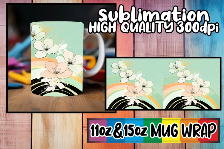 Bright smiles 11oz 15oz sublimation wrap, Flower