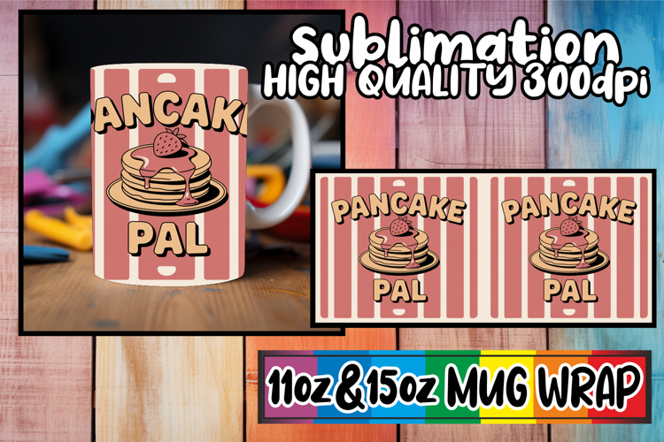 Enchanted days 11oz 15oz sublimation wrap, Retro Food