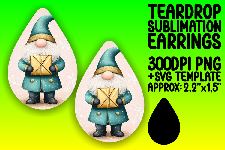 Lovely Teardrop Design for Craft Projects , Gnome