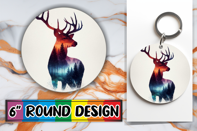 Bright Moments Round Design PNG, Animals Art