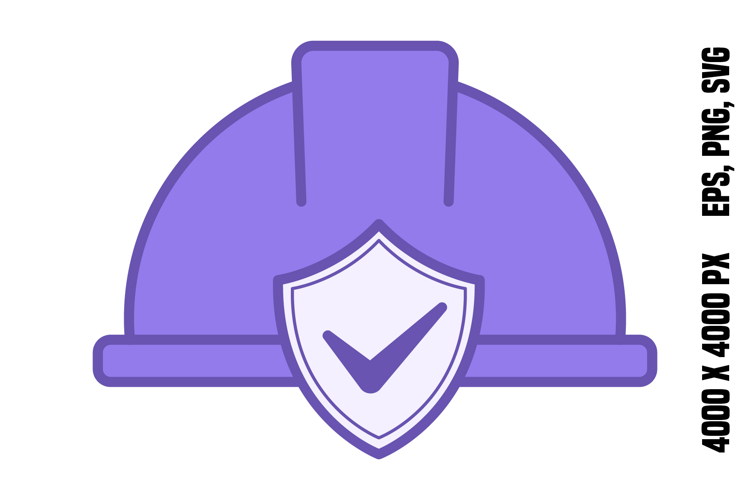 Colored Hard Hat Icon
