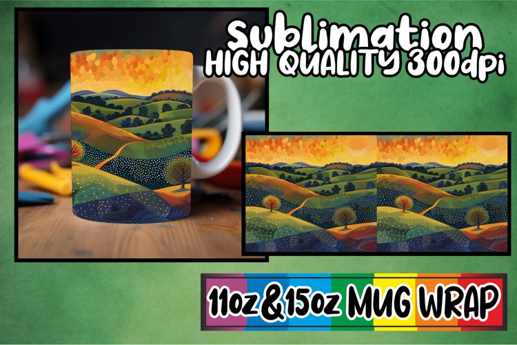 Breathtaking Landscape Tumbler Wrap for 20oz Sublimation