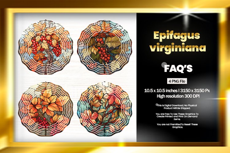 Epifagus Virginiana Wind Spinner Sublimation - 04 Variations example image 1