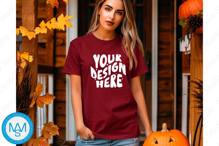 White Tshirt Mockup Image 17