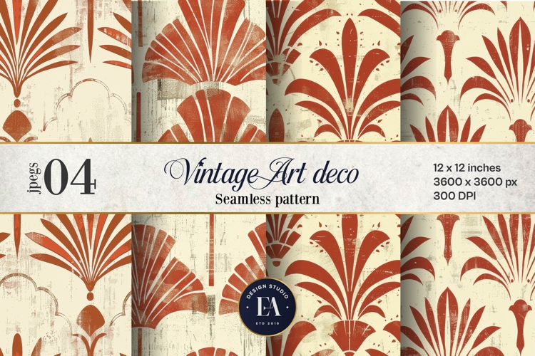 Vintage Art Deco Pattern | Retro Geometric Design