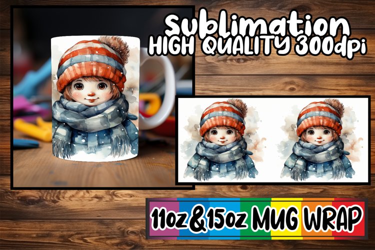 Savoring Retro Magic: Sublimation Mug Wrap example image 1