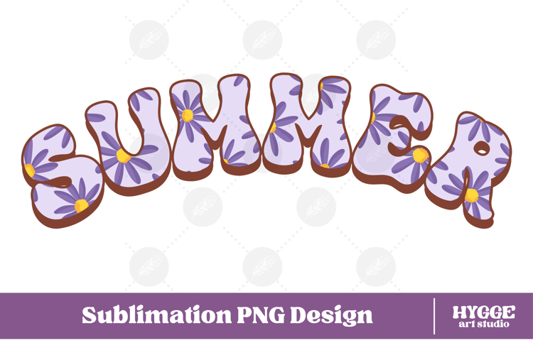 Floral Summer Png Retro Flowers Sublimation Daisy Daisies