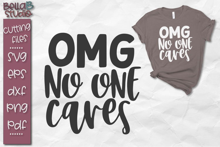 Sarcastic SVG, Funny SVG, OMG No One Cares SVG