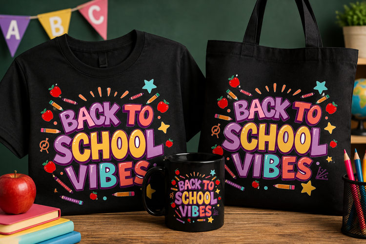 Back to School Vibes PNG, Retro Teacher Design
