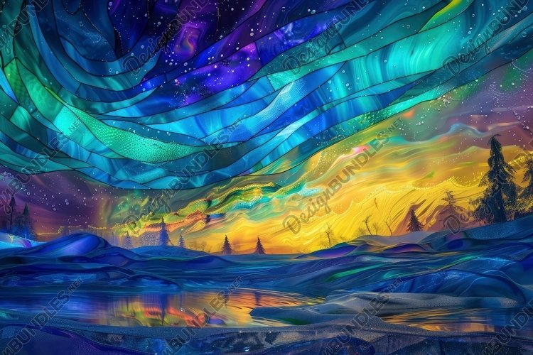 Stained Glass Texture Image 9