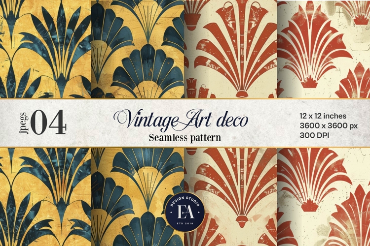Vintage Art Deco Pattern | Retro Geometric Design