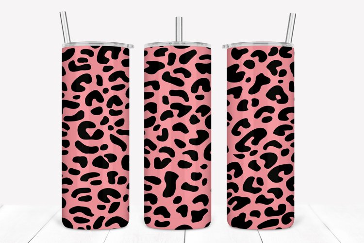 Blossom Leopard Pattern 20oz Skinny Tumbler Sublimation