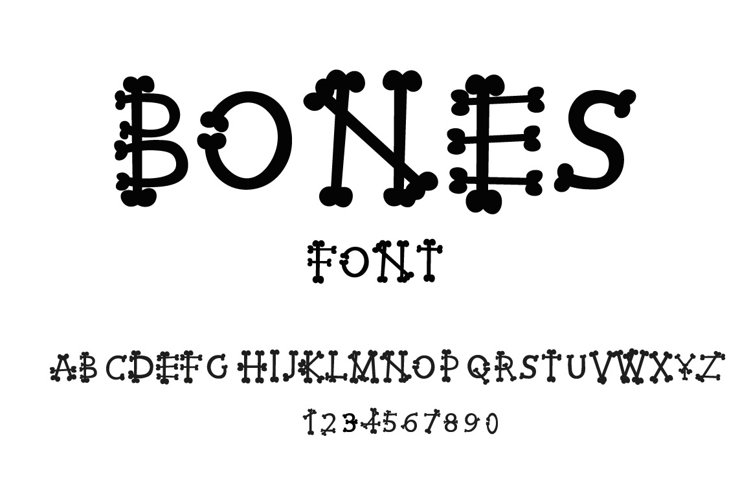 BONES HALLOWEEN FONT example image 1