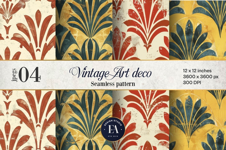 Vintage Art Deco Pattern | Retro Geometric Design