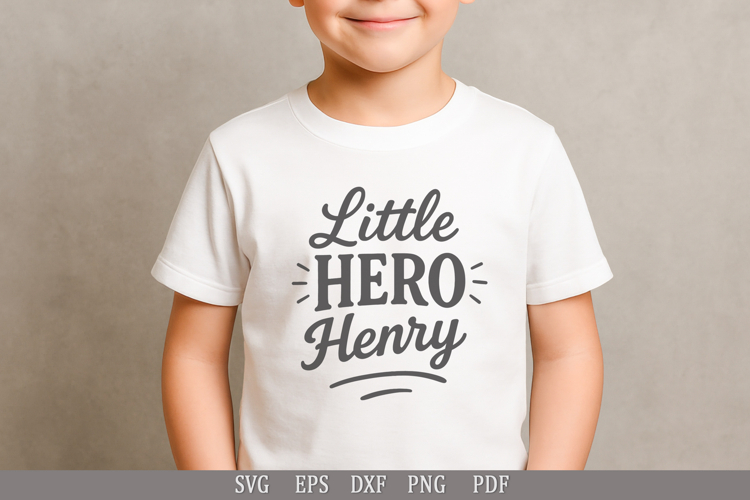 Little Hero Henry - SVG Personalized Name Design for Gifts